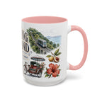 Penang Island Coffee Mug | Malaysia Travel Souvenir | Vintage Illustrated City Gift | 11 oz 15 oz Accent Mug