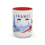 France Coffee Mug | Travel Souvenir Accent Mug | Country Gift Ceramic Cup 11oz 15oz
