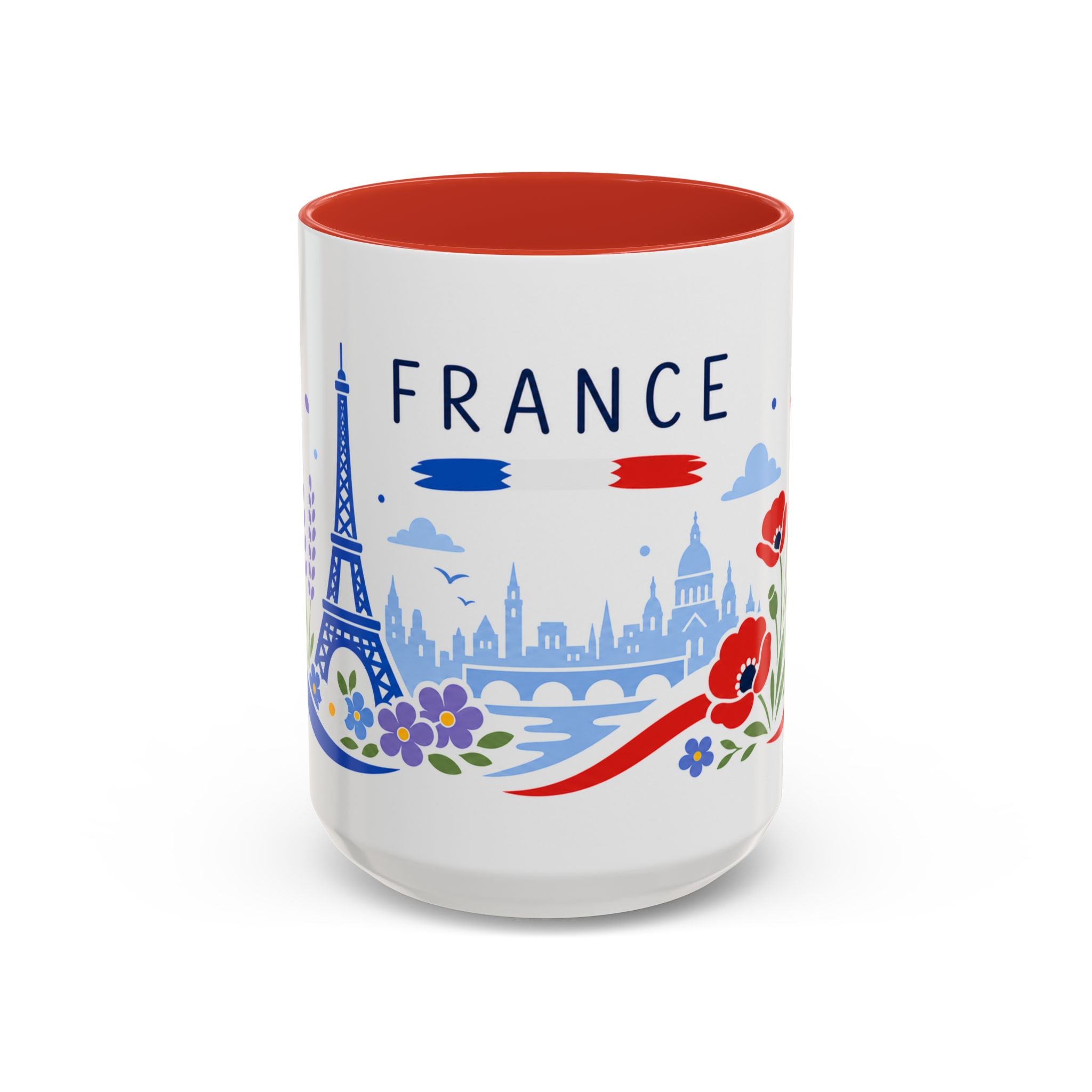 France Coffee Mug | Travel Souvenir Accent Mug | Country Gift Ceramic Cup 11oz 15oz