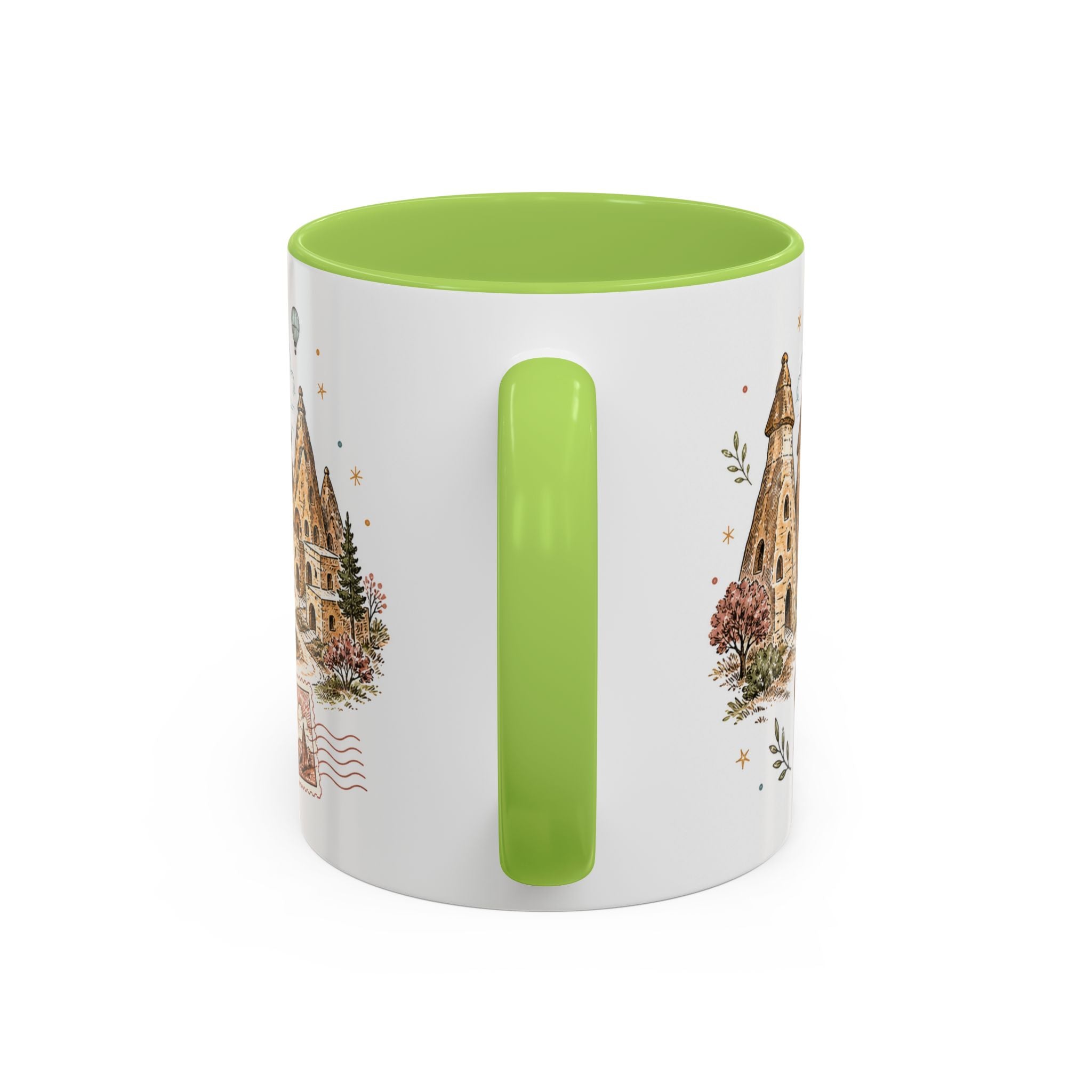 Cappadocia Coffee Mug | Travel Destination Souvenir Gift | Accent Color Ceramic 11oz 15oz