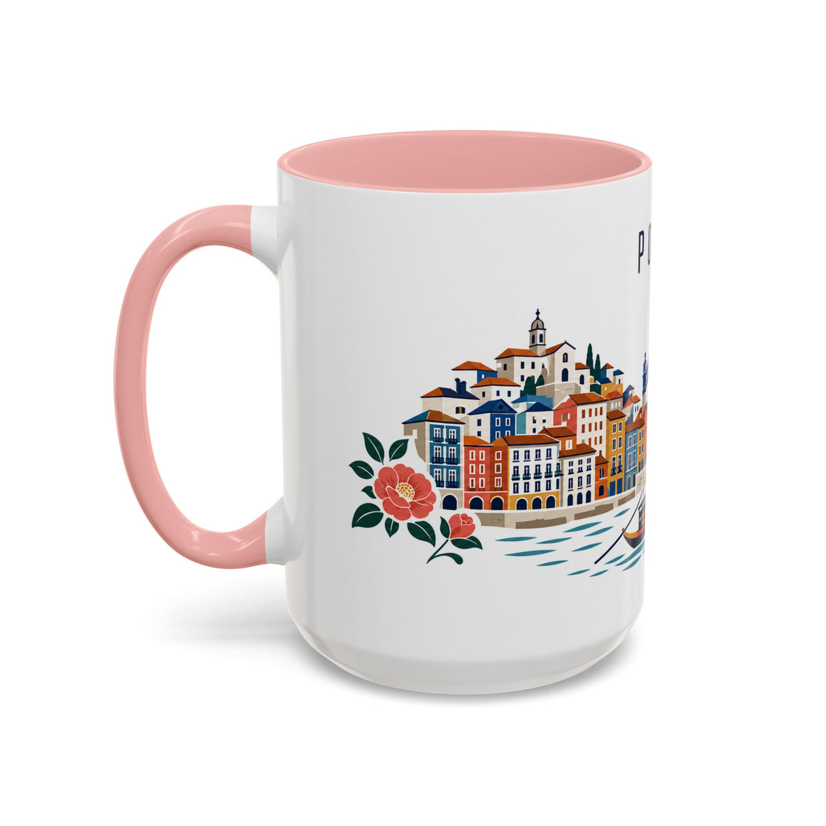 Porto Coffee Mug | Portugal Travel Souvenir | Porcelain Decal City Gift | 11oz 15oz Accent Mug