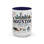 Houston Coffee Mug | Texas Souvenir City Gift | Accent Color Ceramic 11oz 15oz
