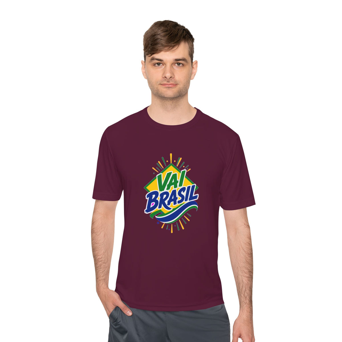 Brazil Soccer T Shirt, Vai Brasil Tee, World Football Fan Shirt, Moisture Wicking Sport Tee