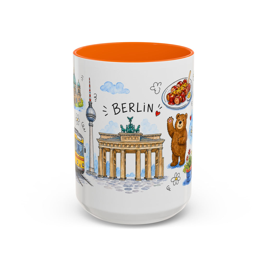 Berlin Travel Mug | European City Souvenir Accent Coffee Mug | 11oz 15oz Ceramic Cup