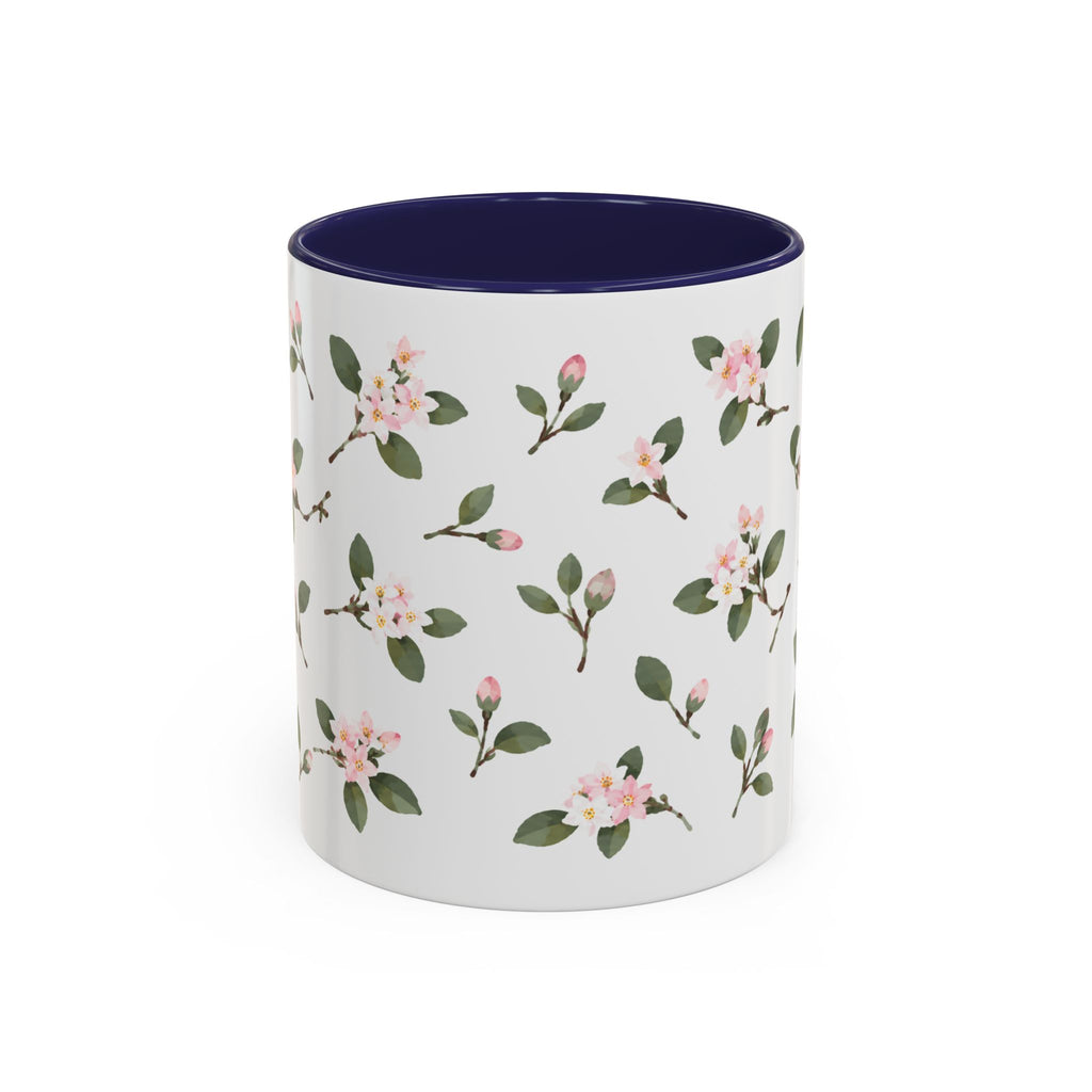 Massachusetts Mayflower Mug, State Flower Floral Coffee Cup, 11oz Botanical Gift