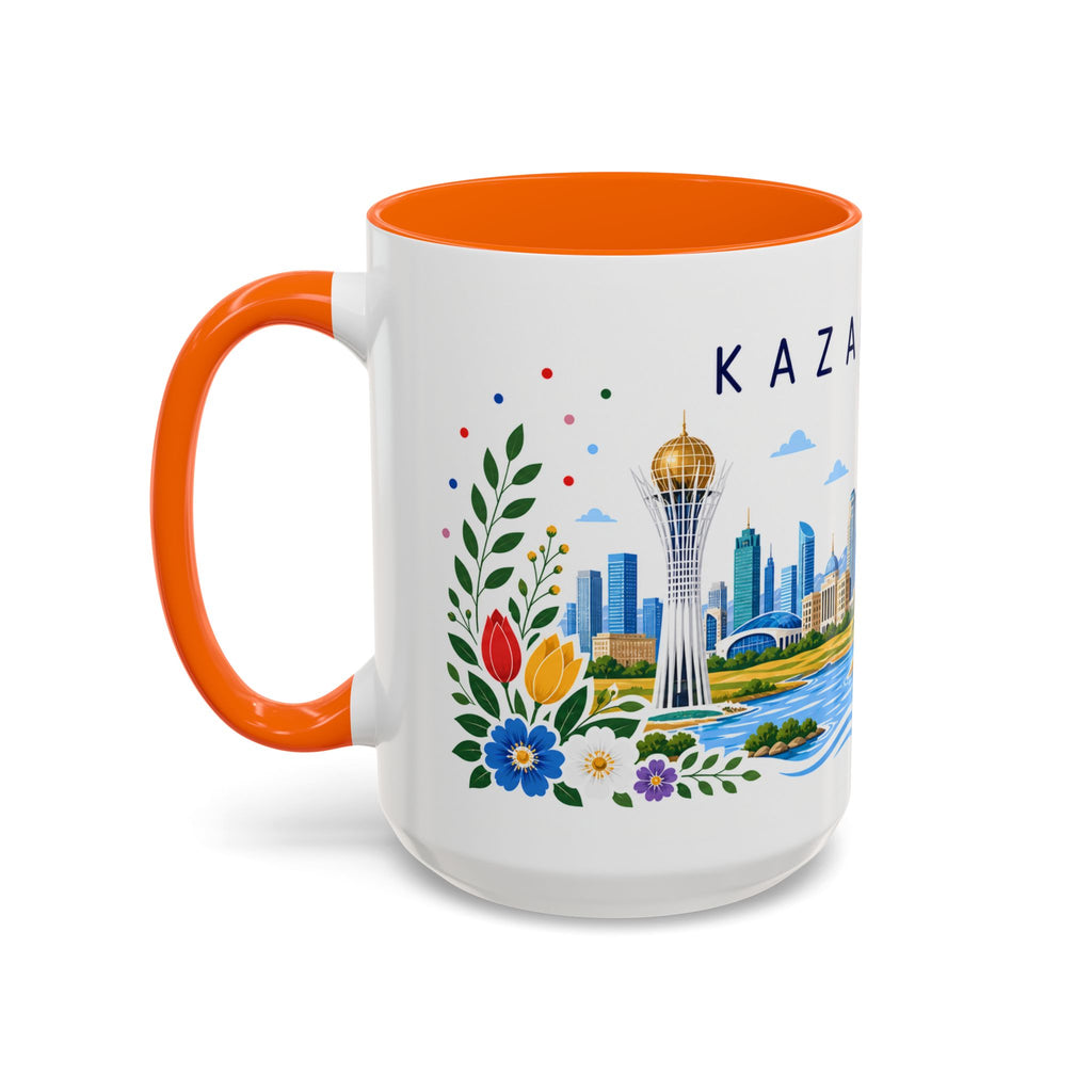 Kazakhstan Coffee Mug | Travel Souvenir Accent Mug | Place Gift Ceramic Cup 11oz 15oz