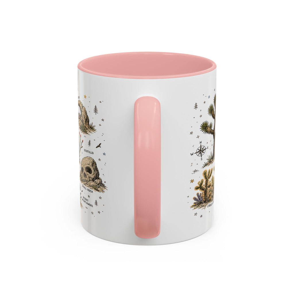 Joshua Tree Coffee Mug | National Park Desert Camping Gift | Accent Color Ceramic 11oz 15oz