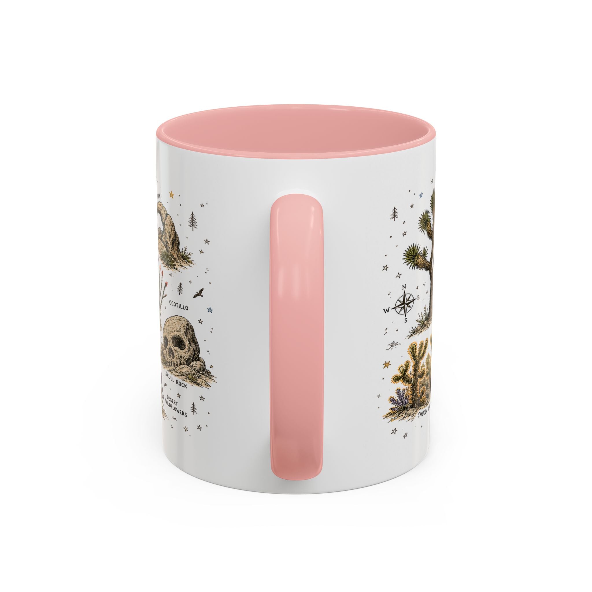 Joshua Tree Coffee Mug | National Park Desert Camping Gift | Accent Color Ceramic 11oz 15oz