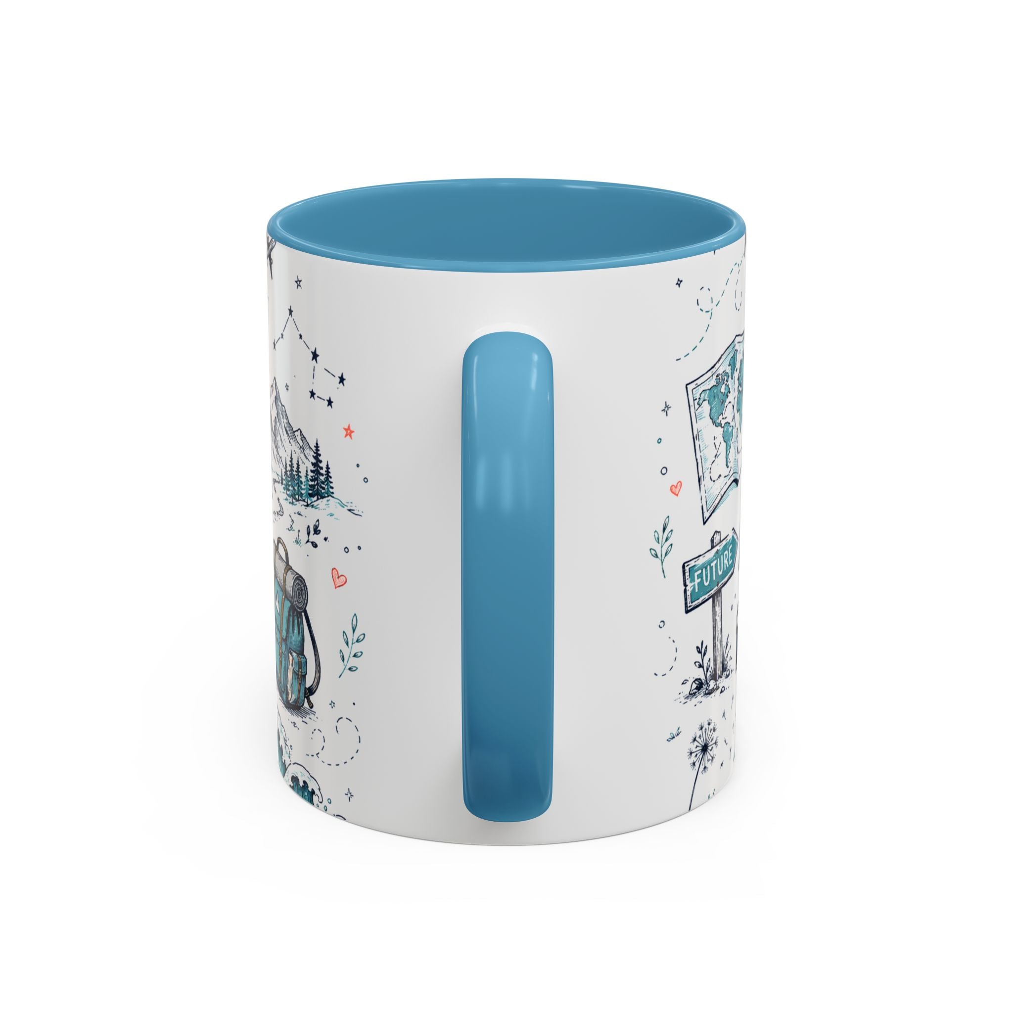Adventure Awaits Coffee Mug | Class of 2026 Graduation Gift | Accent Color Ceramic 11oz 15oz