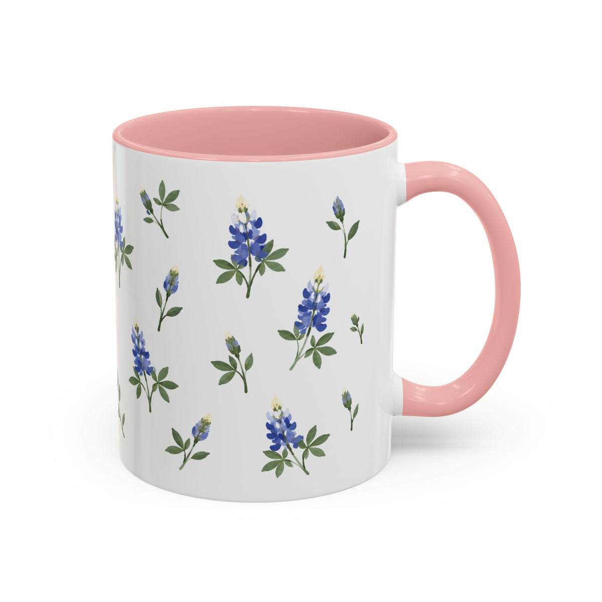 Texas Bluebonnet Mug, State Flower Floral Coffee Cup, 11oz Botanical Gift
