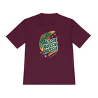 Australia Fan T-Shirt, Aussie Boomerang Design, Moisture Wicking Sport Tee