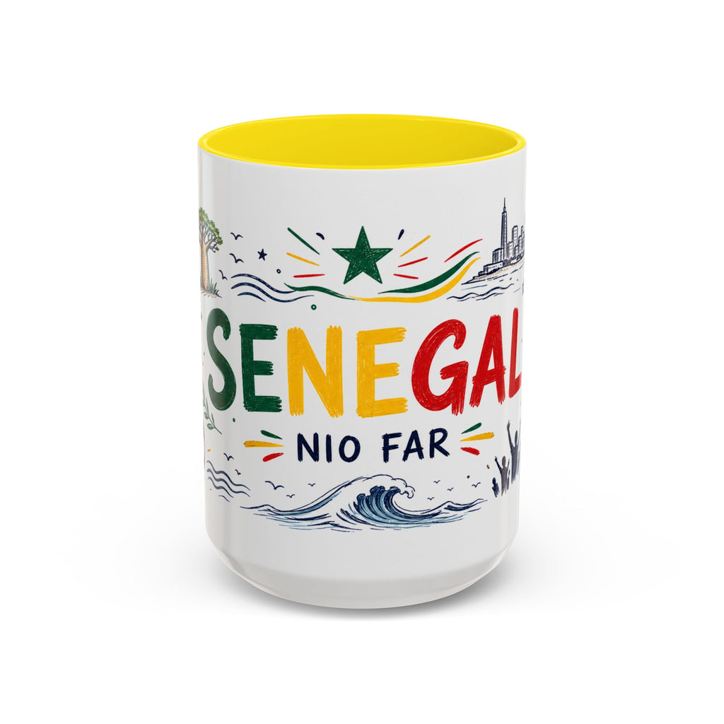Senegal Soccer Coffee Mug | World Cup Fan Gift | Accent Color Ceramic 11oz 15oz Match Day Cup