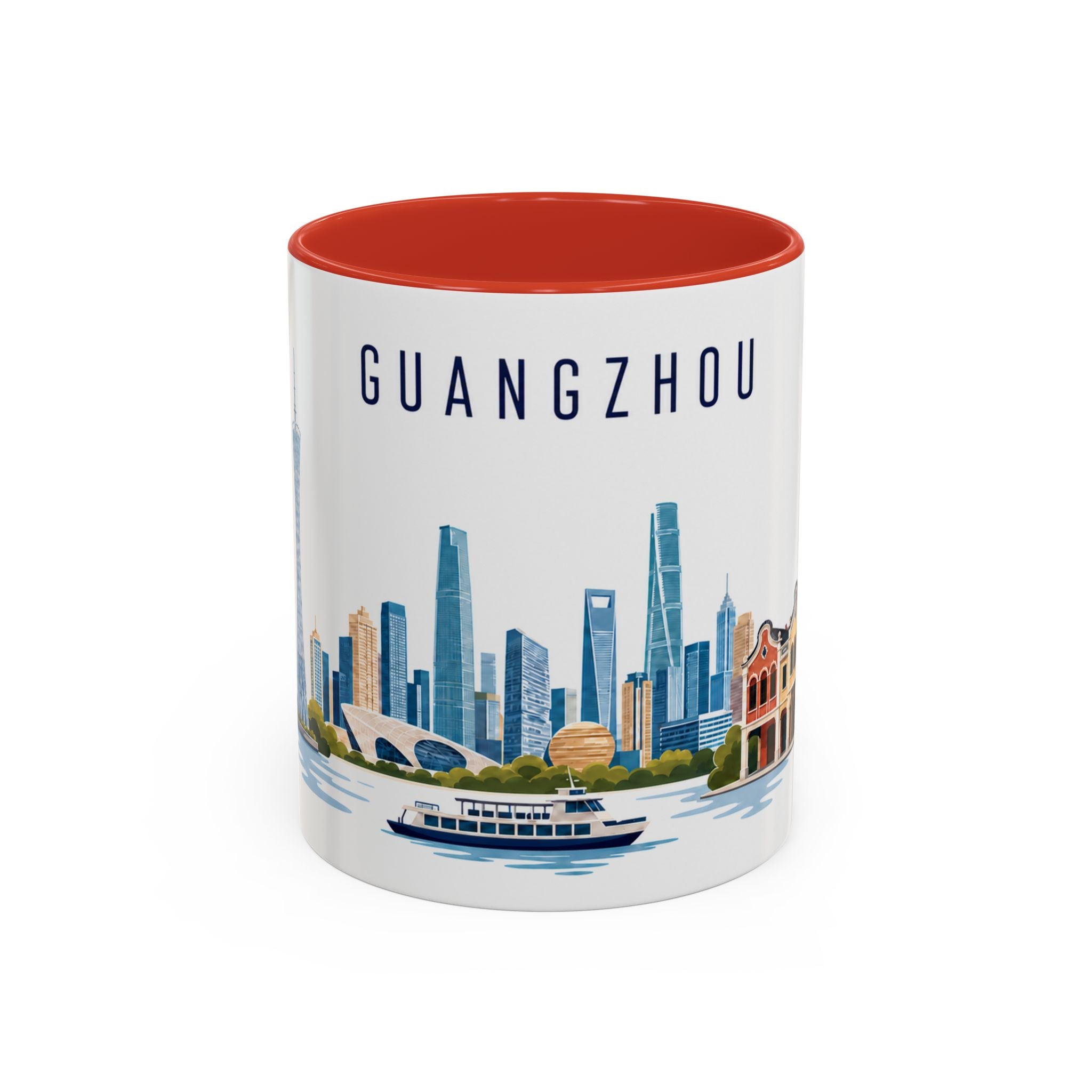 Guangzhou Coffee Mug | China Travel Souvenir | Porcelain Decal City Gift | 11oz 15oz Accent Mug