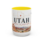 Utah Home State Mug | Moving Away Gift | Long Distance Friendship Coffee Cup | 11oz 15oz Accent Mug