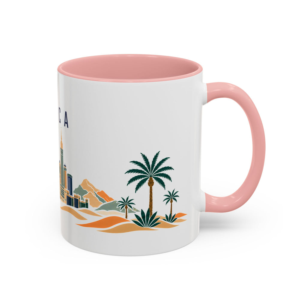 Mecca Coffee Mug | Saudi Arabia Travel Souvenir | Porcelain Decal City Gift | 11oz 15oz Accent Mug