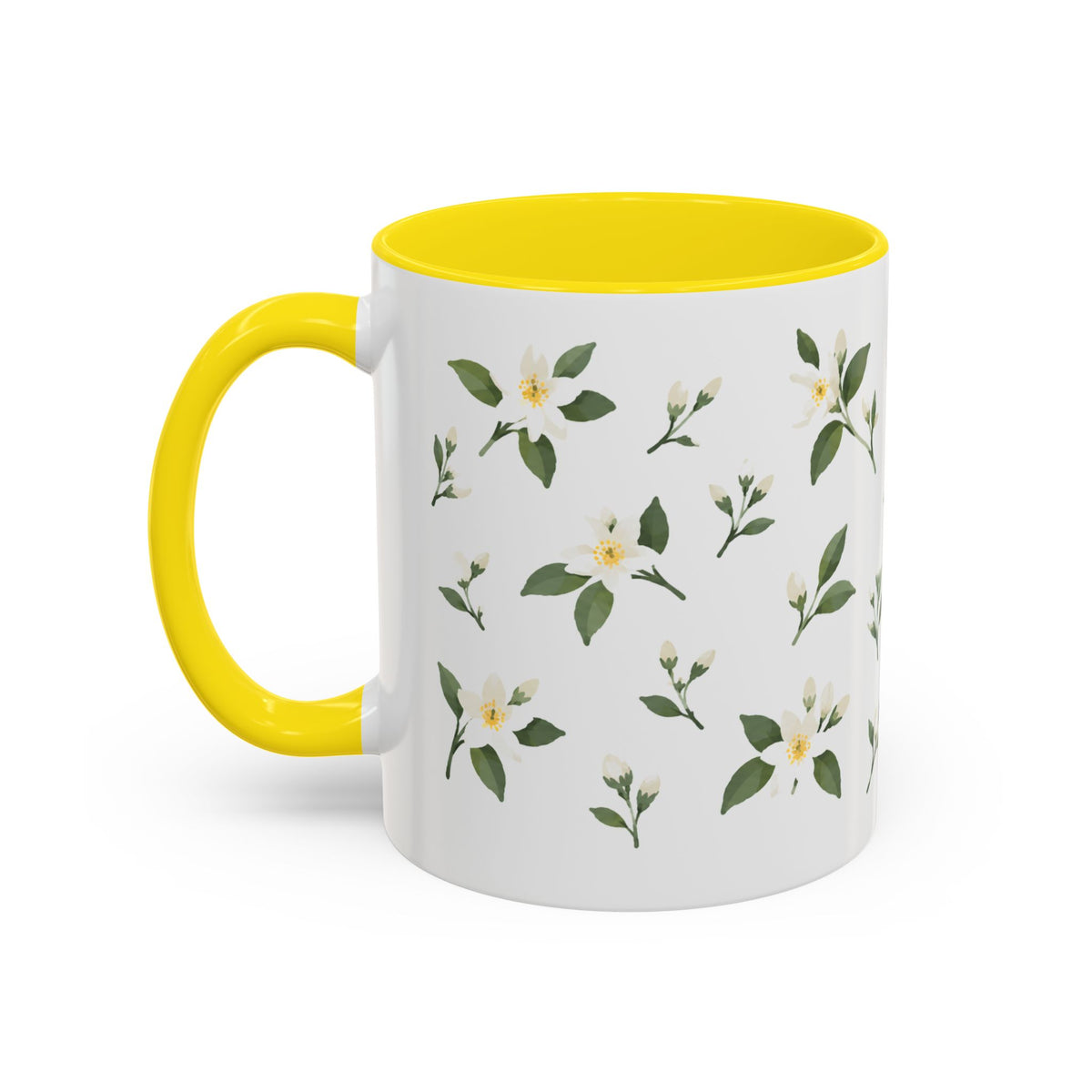 Florida Orange blossom Mug, State Flower Floral Coffee Cup, 11oz Botanical Gift