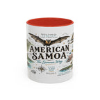 American Samoa National Park Coffee Mug | Pacific Island Rainforest Reef Gift | Accent Color Ceramic 11oz 15oz