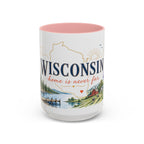 Wisconsin Home State Mug | Moving Away Gift | Long Distance Friendship Coffee Cup | 11oz 15oz Accent Mug