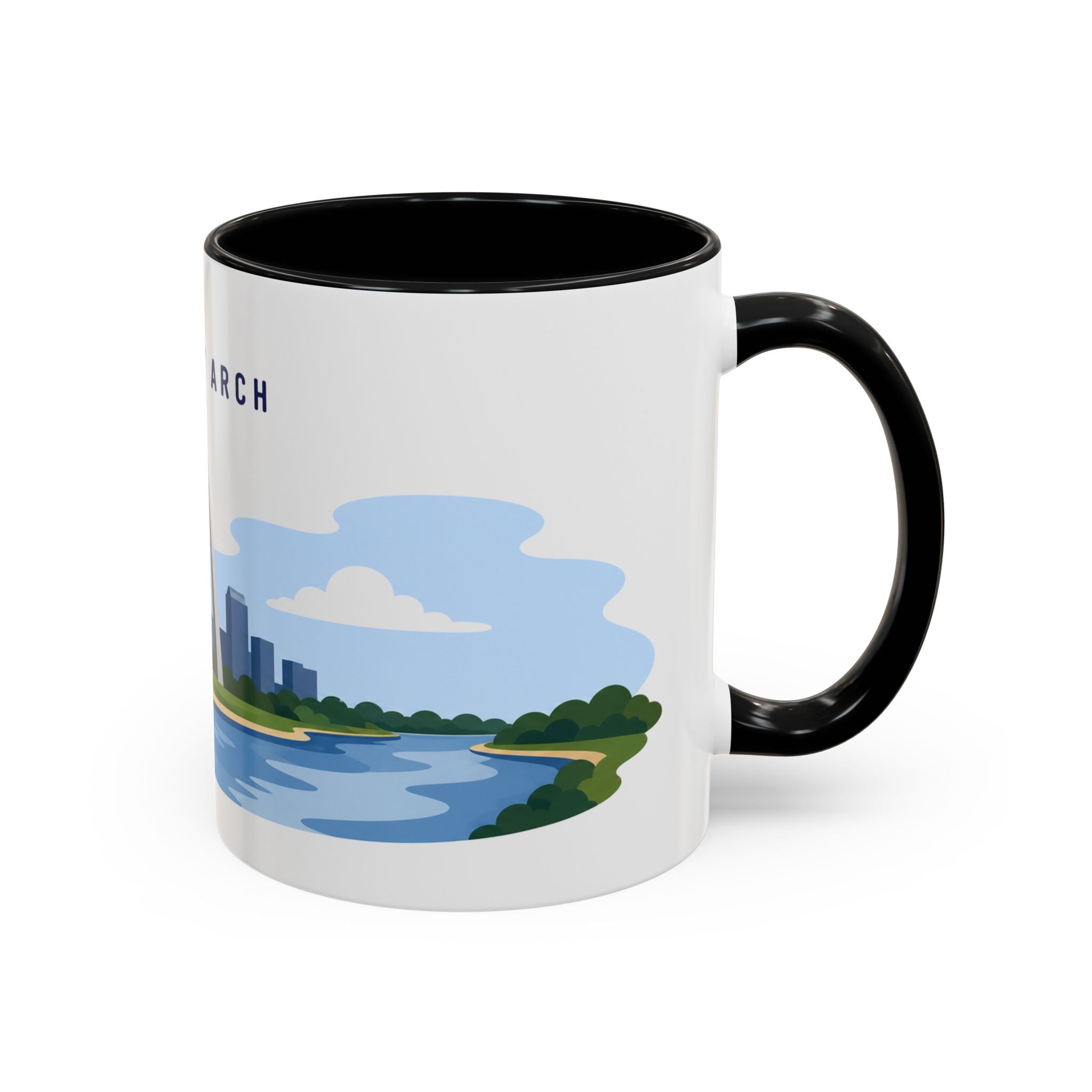 Gateway Arch National Park Coffee Mug | Solid Color Block Park Souvenir | 11oz 15oz Accent Mug