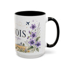 Illinois State Map Mug | Botanical Travel Sketch, Moving Away Gift (11oz 15oz)