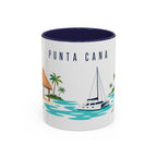 Punta Cana Coffee Mug | Dominican Republic Travel Souvenir | Porcelain Decal City Gift | 11oz 15oz Accent Mug