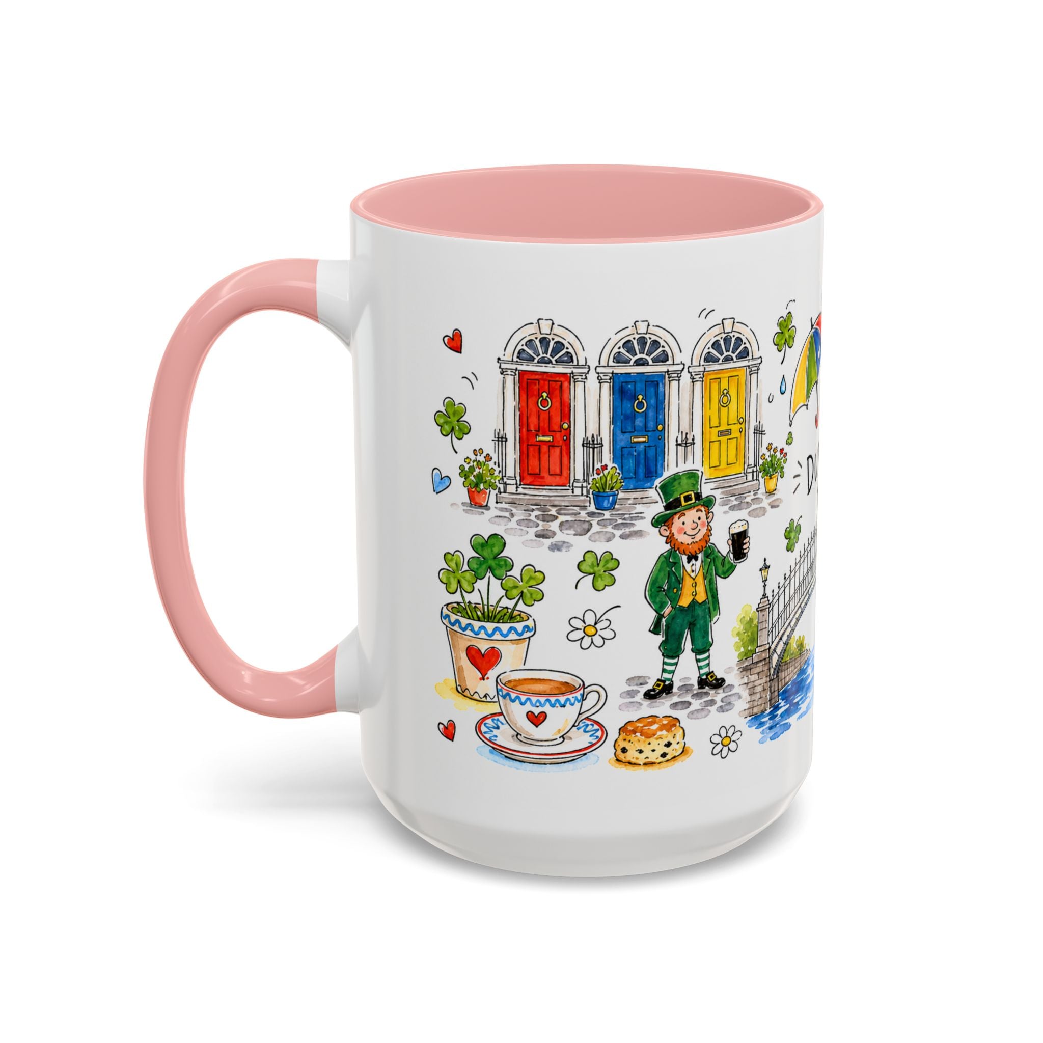 Dublin Travel Mug | European City Souvenir Accent Coffee Mug | 11oz 15oz Ceramic Cup