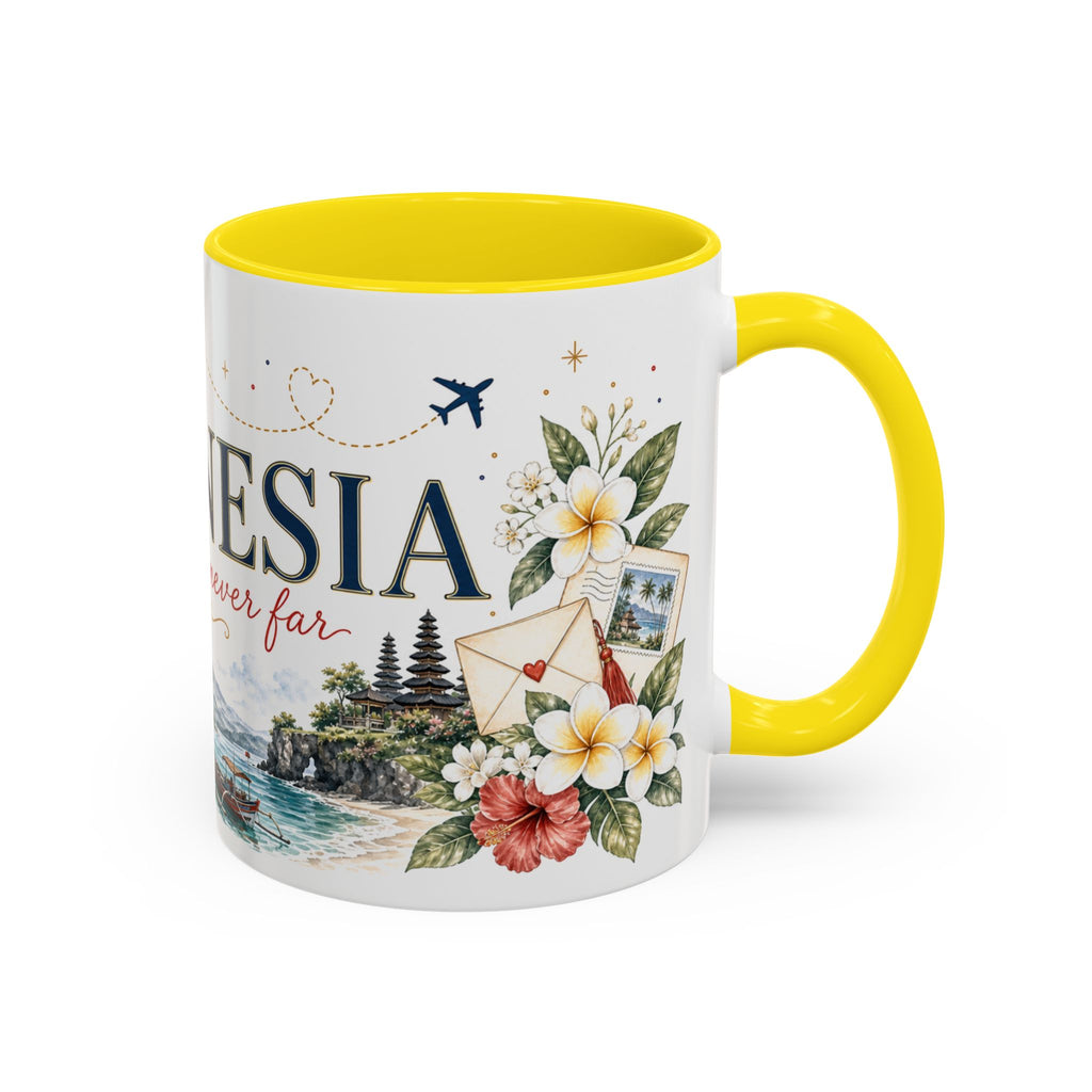 Indonesia Home Country Mug | Moving Away Gift | Long Distance Friendship | 11 oz 15 oz Accent Mug