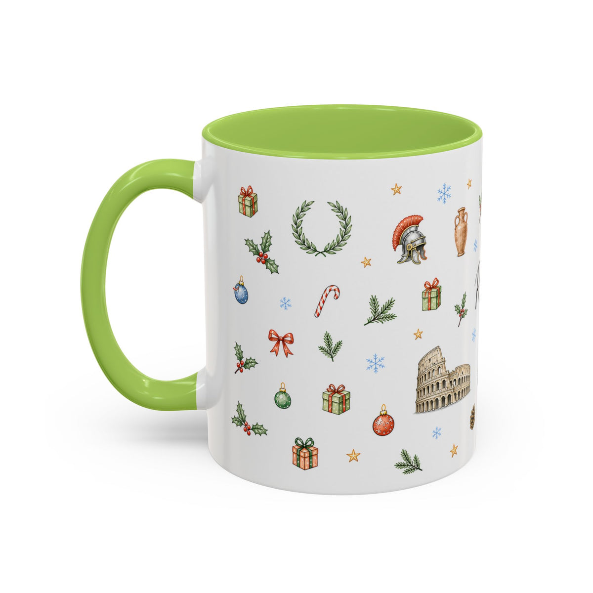 Rome Christmas Mug | Watercolor City Souvenir | Ceramic Coffee Cup