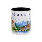 Romania Coffee Mug | Travel Souvenir Accent Mug | Place Gift Ceramic Cup 11oz 15oz