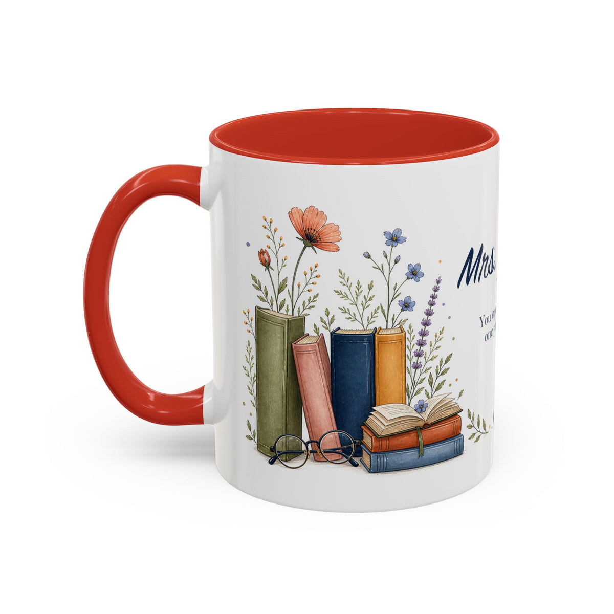Personalized Reading Teacher Mug | Custom Name Book Lover Coffee Cup | Teacher Appreciation Gift
