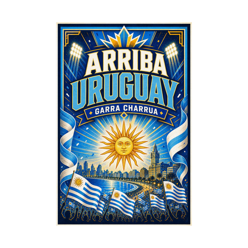Uruguay World Cup Poster | Rally Fan Art Print | 2026 Soccer Wall Decor