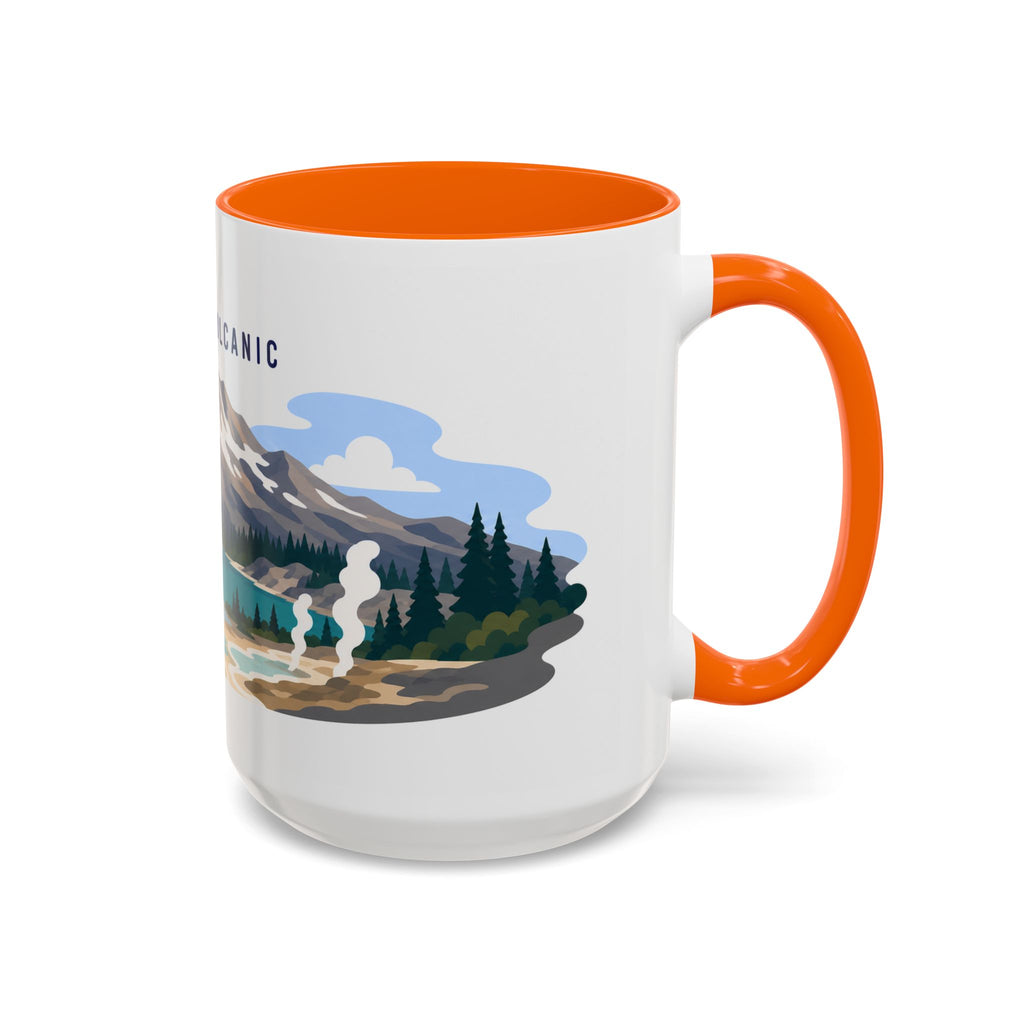 Lassen Volcanic National Park Coffee Mug | Solid Color Block Park Souvenir | 11oz 15oz Accent Mug