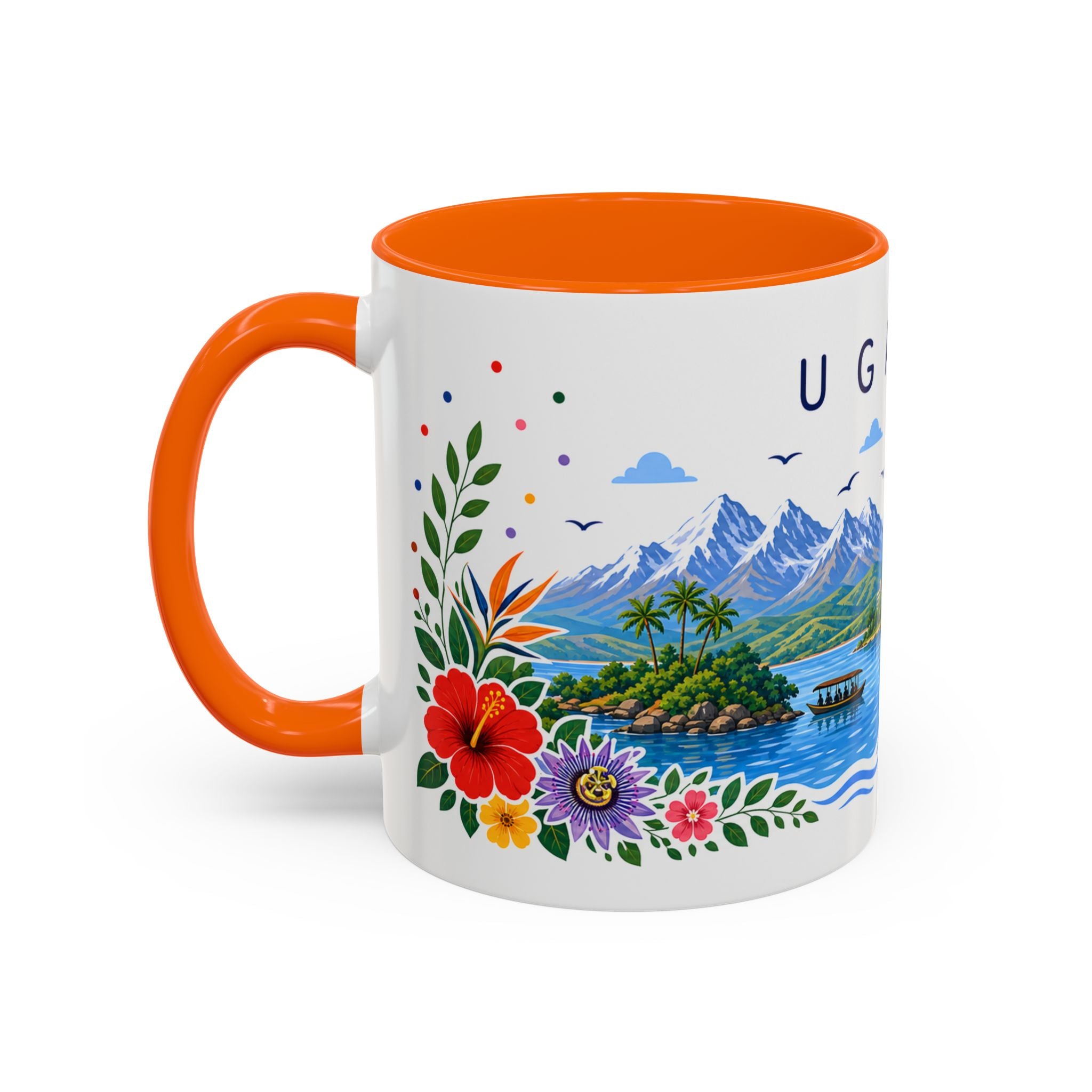 Uganda Coffee Mug | Travel Souvenir Accent Mug | Place Gift Ceramic Cup 11oz 15oz
