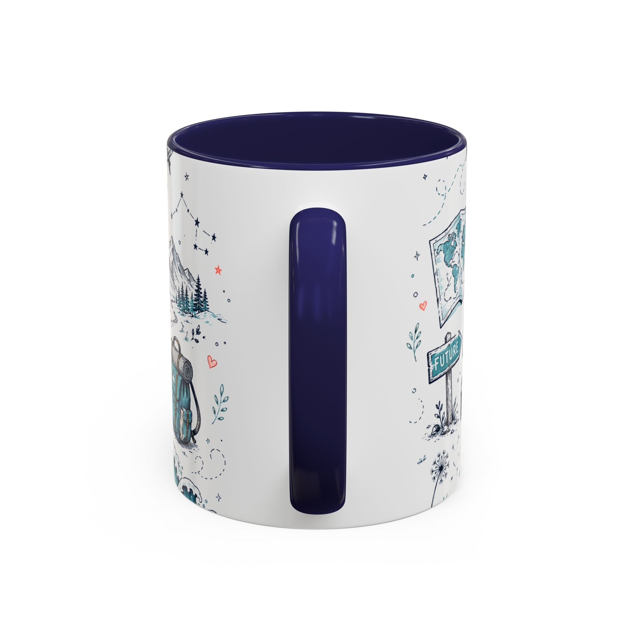 Adventure Awaits Coffee Mug | Class of 2026 Graduation Gift | Accent Color Ceramic 11oz 15oz