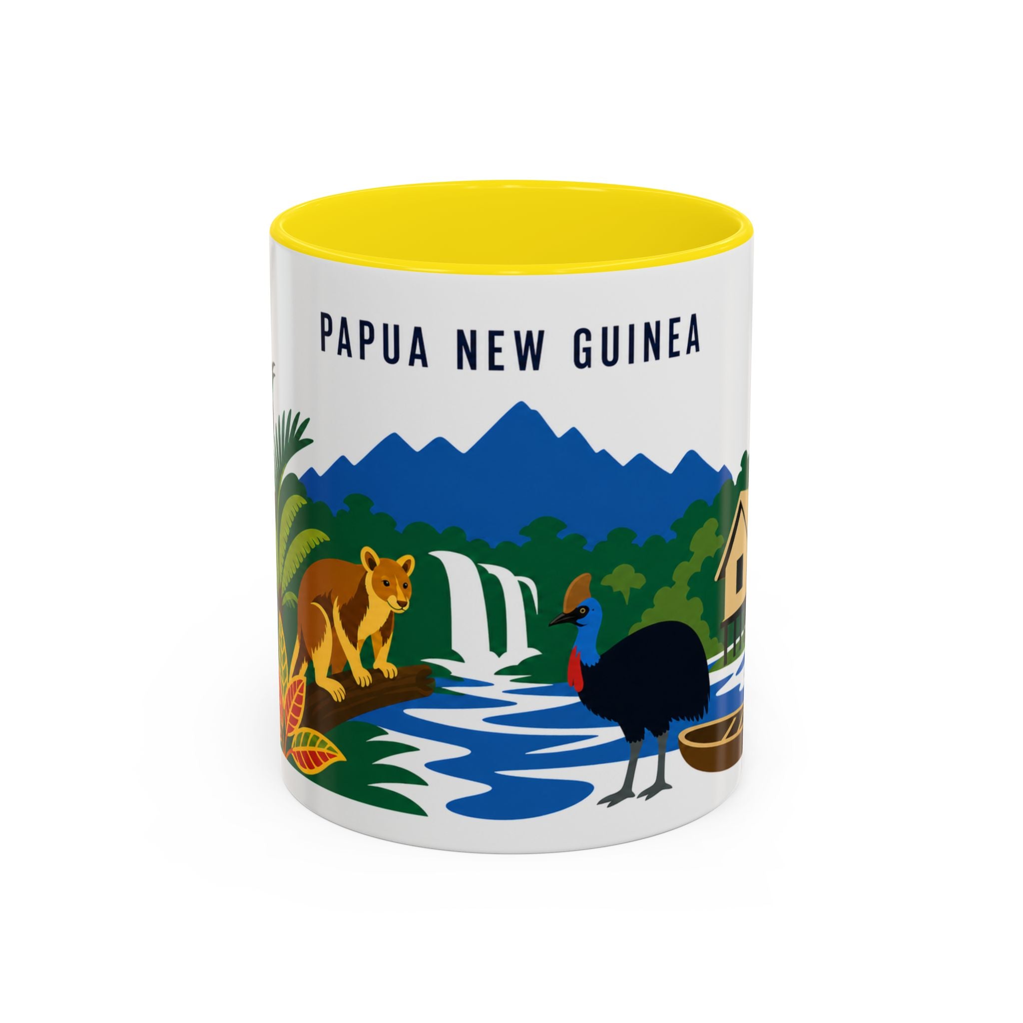 Papua New Guinea Coffee Mug | Travel Souvenir Accent Mug | Country Gift Ceramic Cup 11oz 15oz