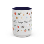 New River Gorge National Park Christmas Mug | Watercolor Travel Souvenir | Holiday Gift | Accent Ceramic Coffee Cup 11oz 15oz