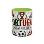 Portugal Soccer Coffee Mug | World Cup Fan Gift | Accent Color Ceramic 11oz 15oz Match Day Cup