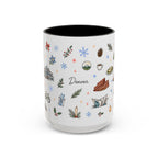 Denver Christmas Mug | Watercolor City Souvenir, Holiday Travel Gift (11oz/15oz)