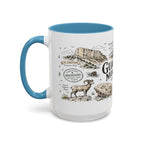 Guadalupe Mountains National Park Coffee Mug | Texas Desert Peaks Hiking Gift | Accent Color Ceramic 11oz 15oz