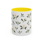 Georgia Sweetbay Magnolia Mug, State Flower Floral Coffee Cup, 11oz Botanical Gift