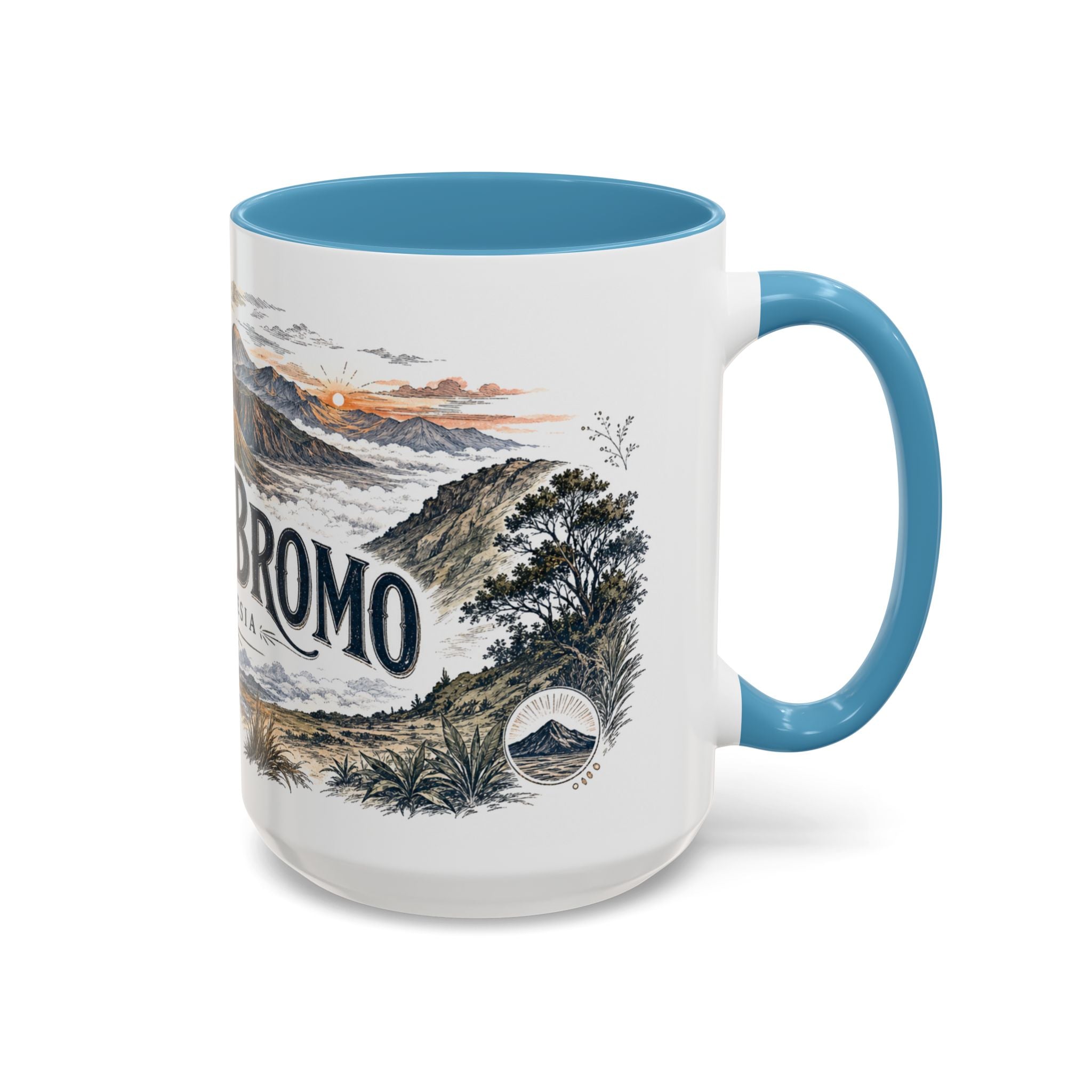 Mount Bromo Mug, Indonesia Travel Souvenir, Bucket List Gift, Accent Ceramic Coffee Mug 11oz 15oz