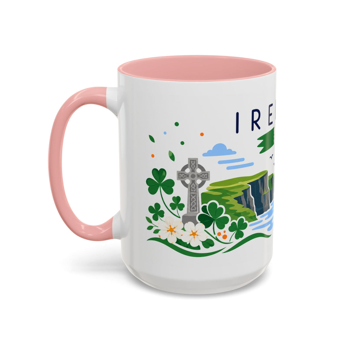 Ireland Coffee Mug | Travel Souvenir Accent Mug | Country Gift Ceramic Cup 11oz 15oz