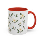 Georgia Sweetbay Magnolia Mug, State Flower Floral Coffee Cup, 11oz Botanical Gift