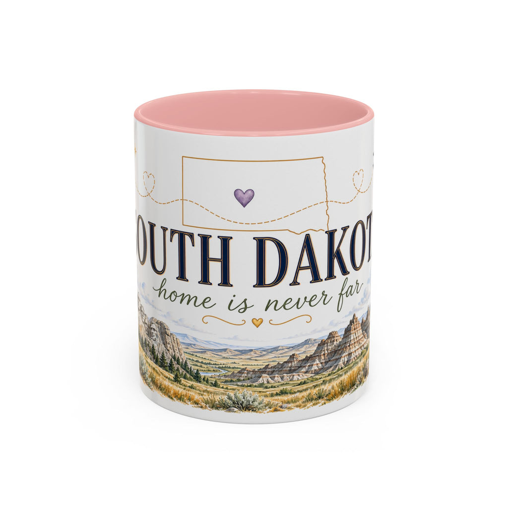 South Dakota State Map Mug | Botanical Accents, Homesick Gift (11oz or 15oz)
