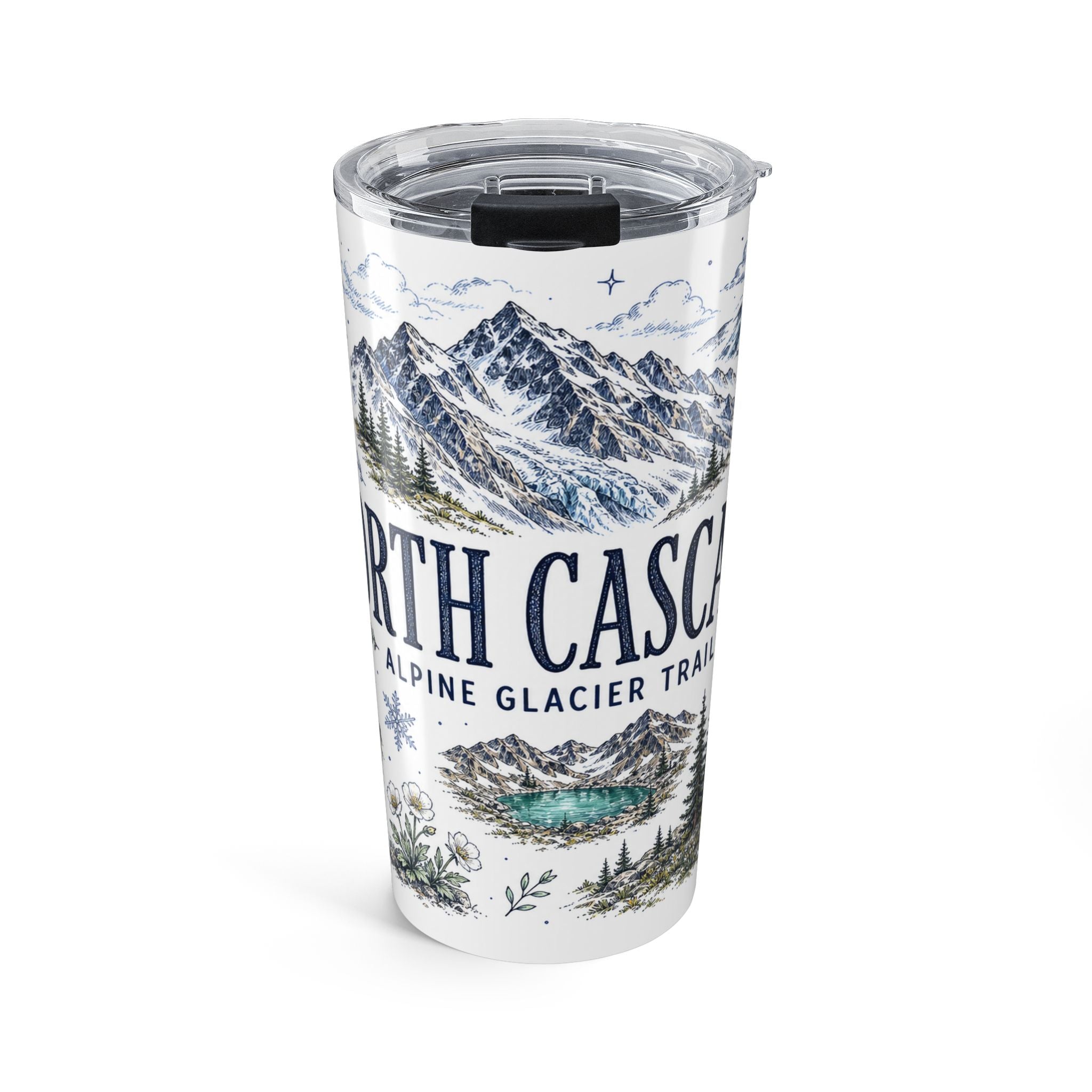 North Cascades National Park 20oz Tumbler | Washington Alpine Glacier Hiking Gift | Insulated Stainless Steel Travel Cup