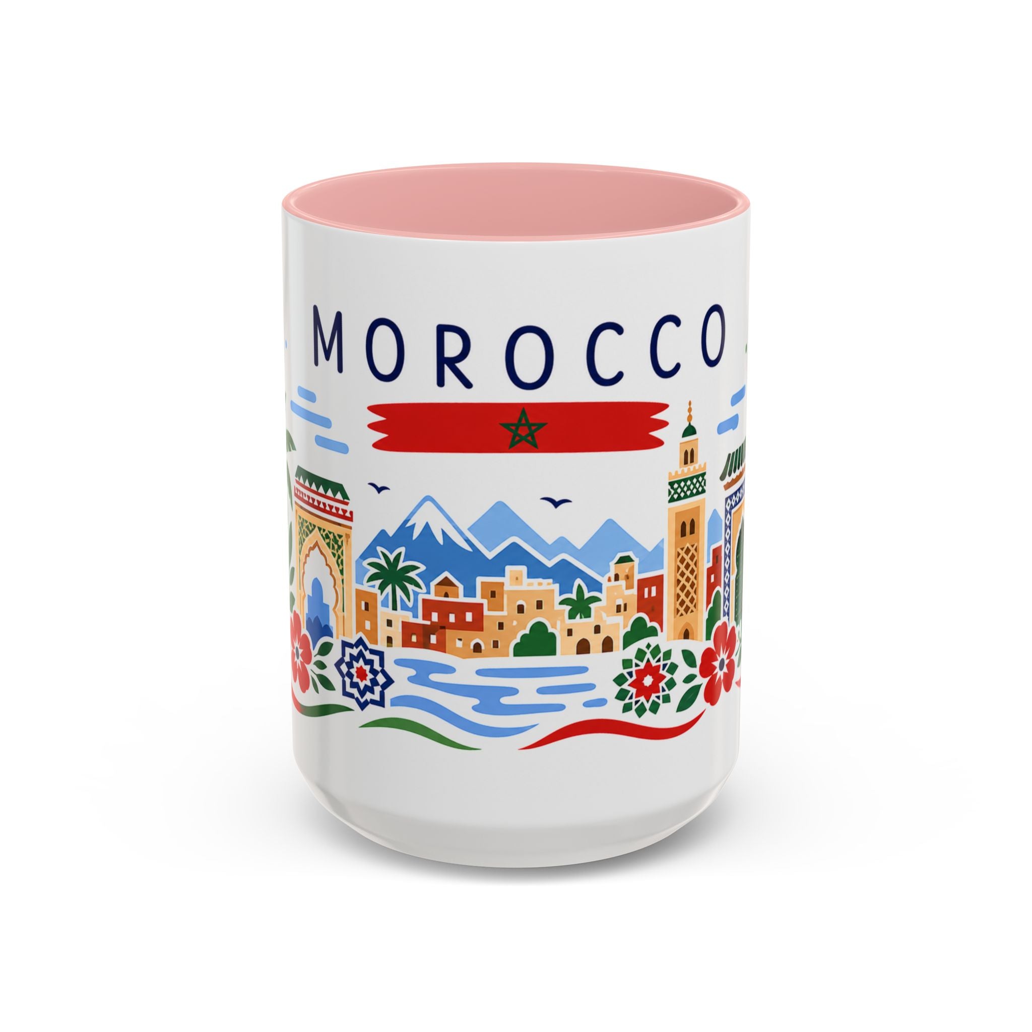 Morocco Coffee Mug | Travel Souvenir Accent Mug | Country Gift Ceramic Cup 11oz 15oz