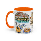 Coimbra Illustrated Travel Mug | City Souvenir Accent Coffee Mug | 11oz 15oz Ceramic Cup