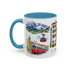 Innsbruck Illustrated Travel Mug | City Souvenir Accent Coffee Mug | 11oz 15oz Ceramic Cup