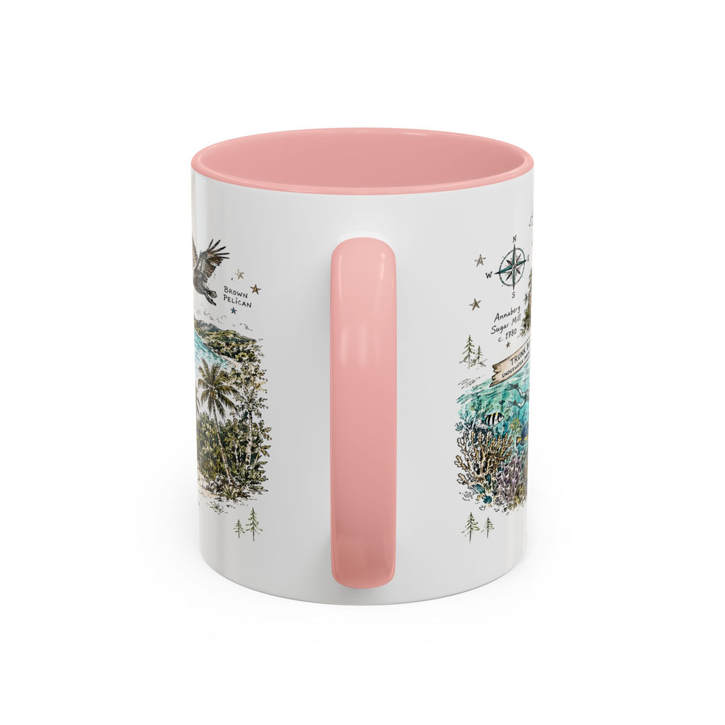 Virgin Islands National Park Coffee Mug | Caribbean Beach Snorkeling Reef Gift | Accent Color Ceramic 11oz 15oz