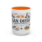 San Diego Coffee Mug | California Souvenir City Gift | Accent Color Ceramic 11oz 15oz